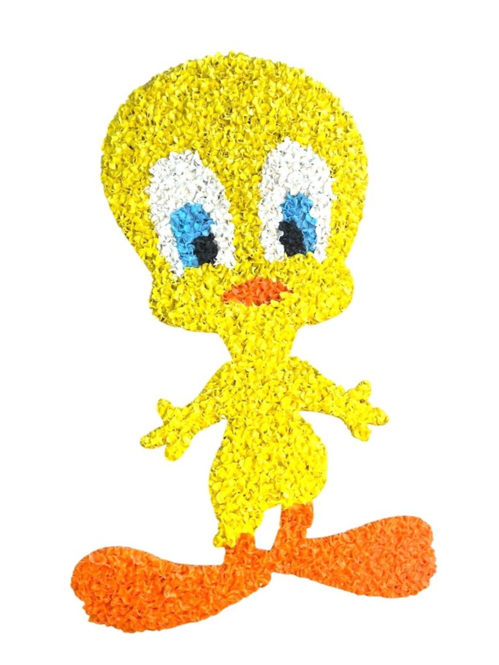 Vintage Melted Popcorn Tweety Bird Wall Decor Looney Tunes Art Retro